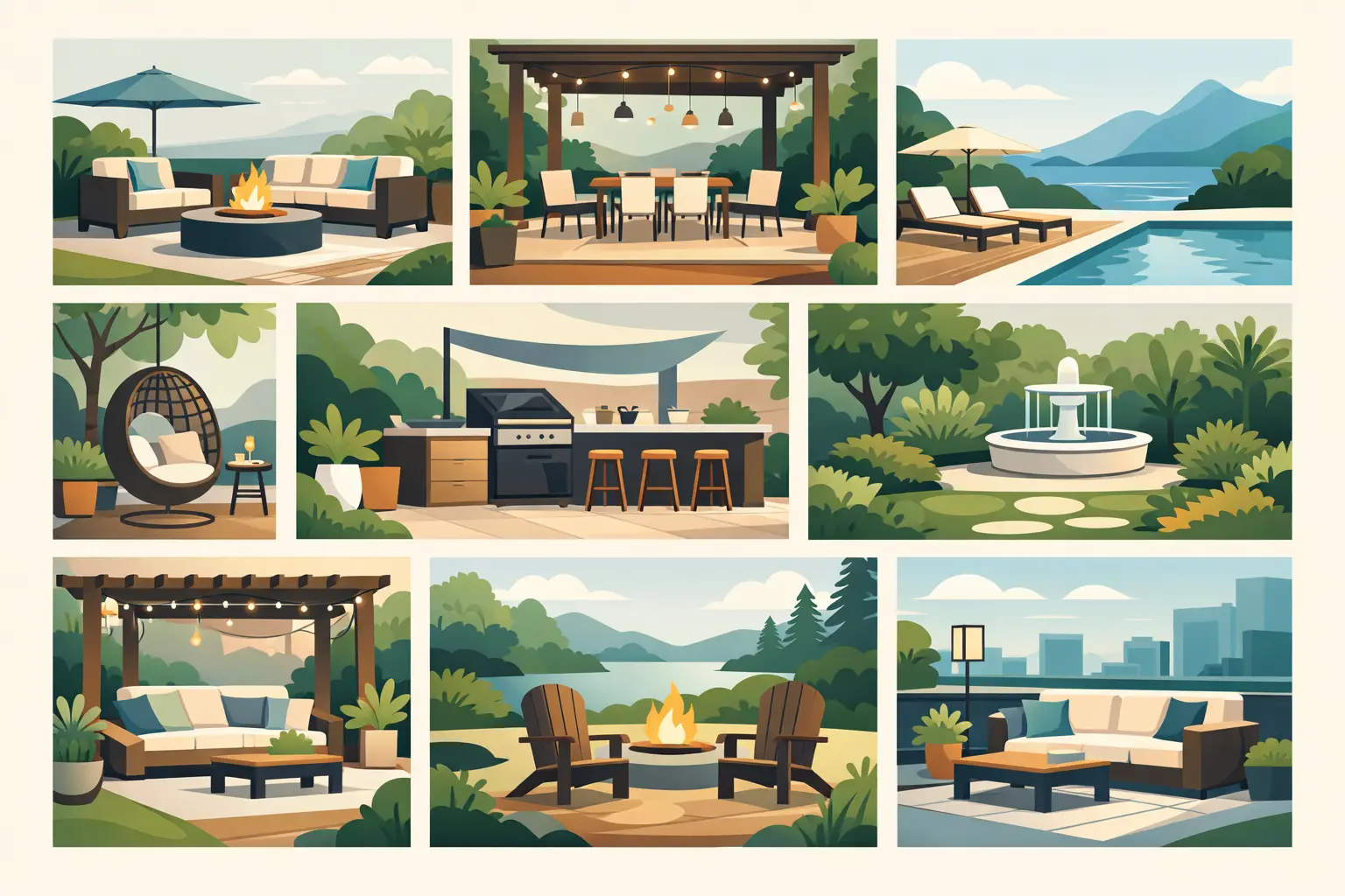 9 Outdoor Living Space Design Ideas