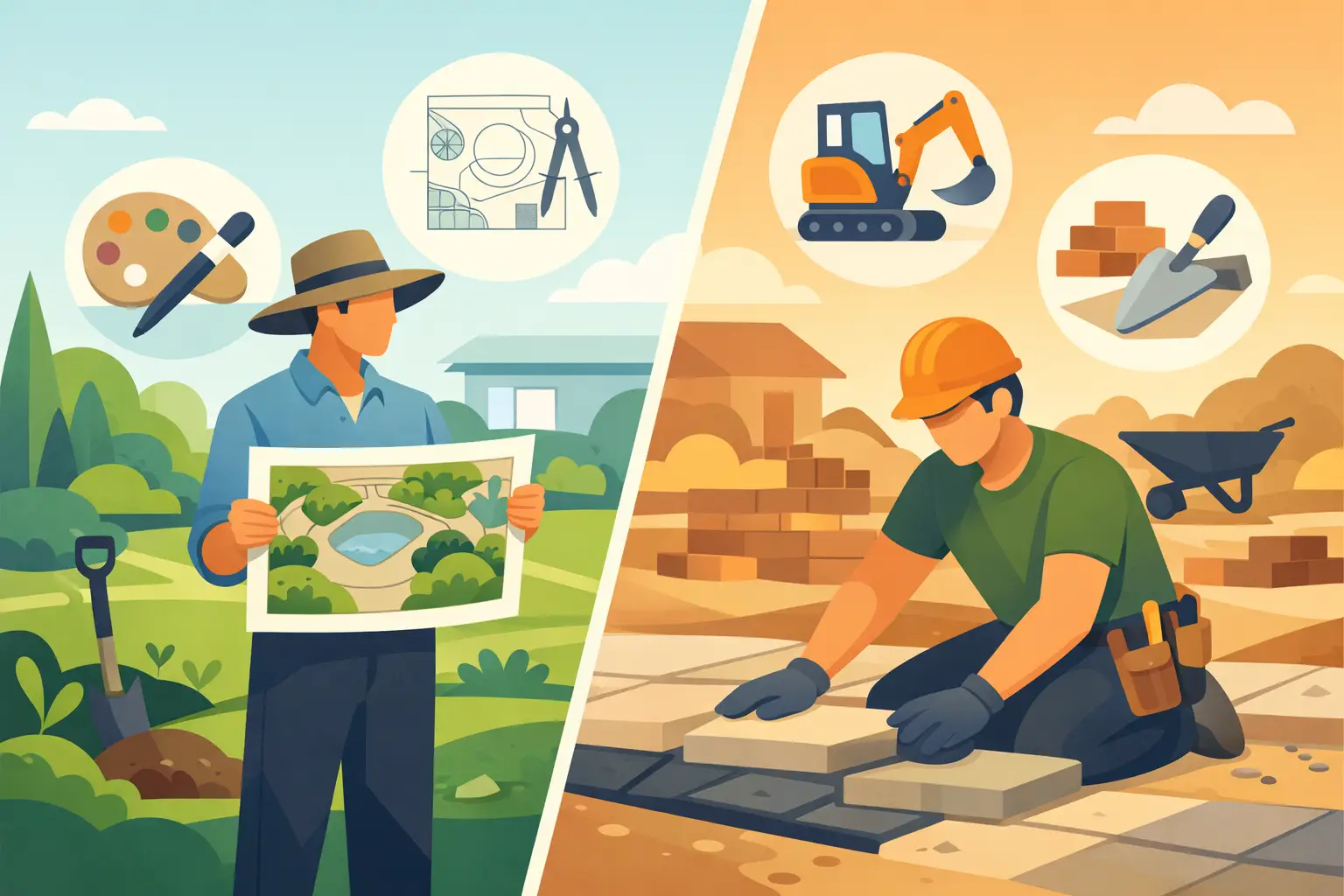 Landscape Designer vs Contractor Explained