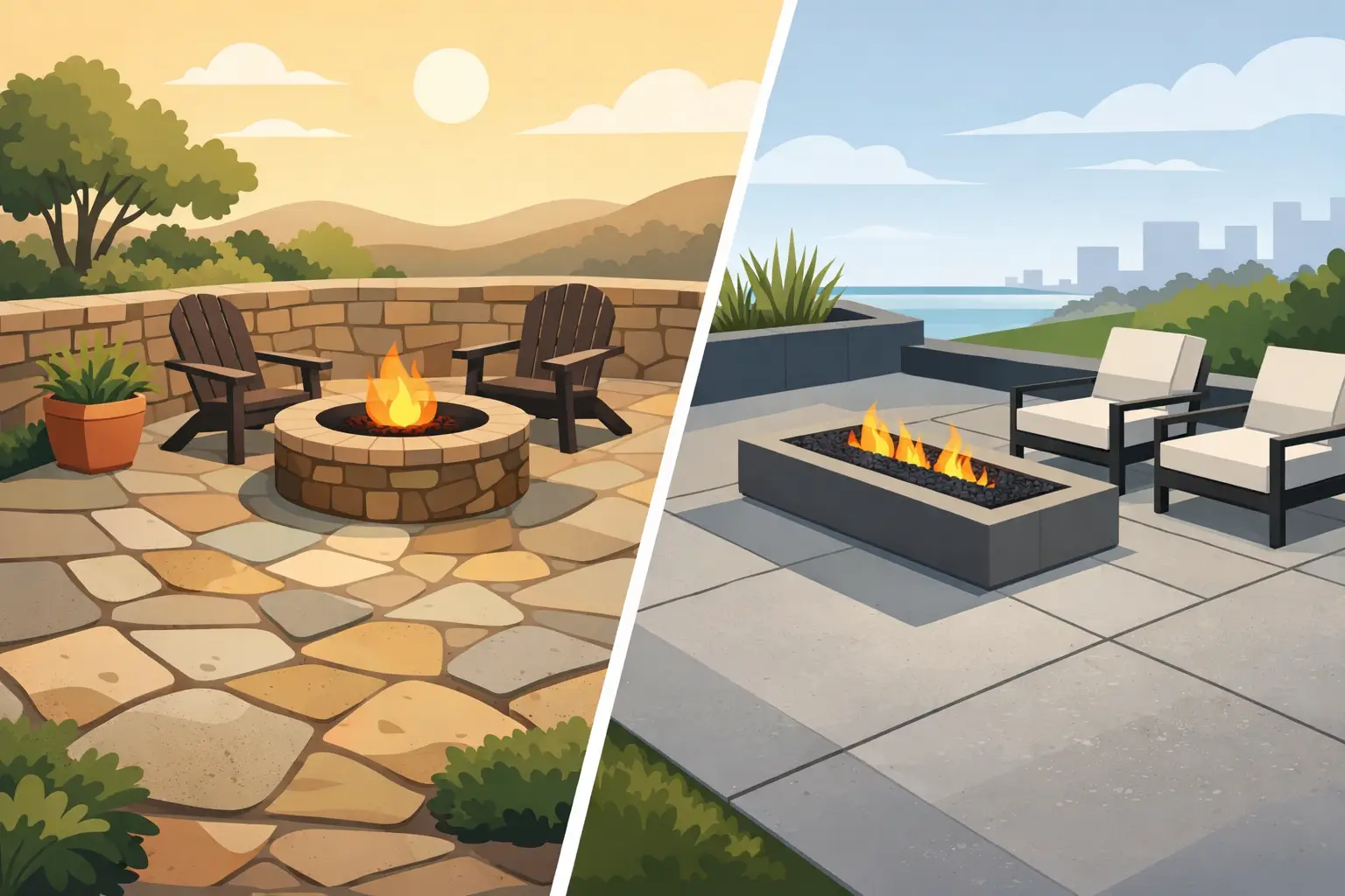 Natural Stone Patio vs Concrete: Which Fits?