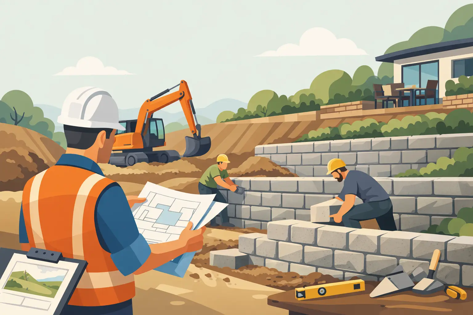What a Retaining Wall Design Contractor Does