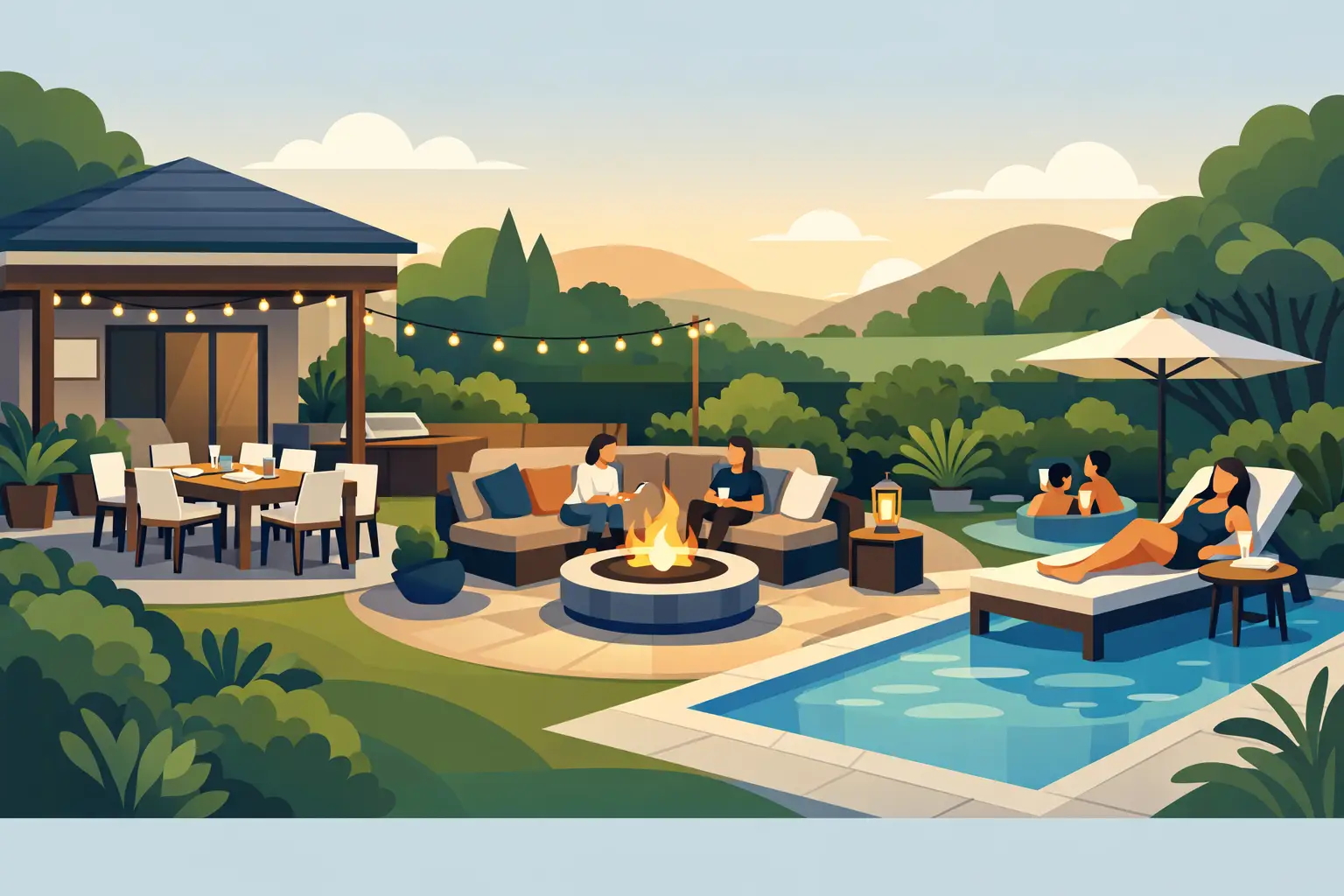 Backyard Zoning for Entertaining That Works