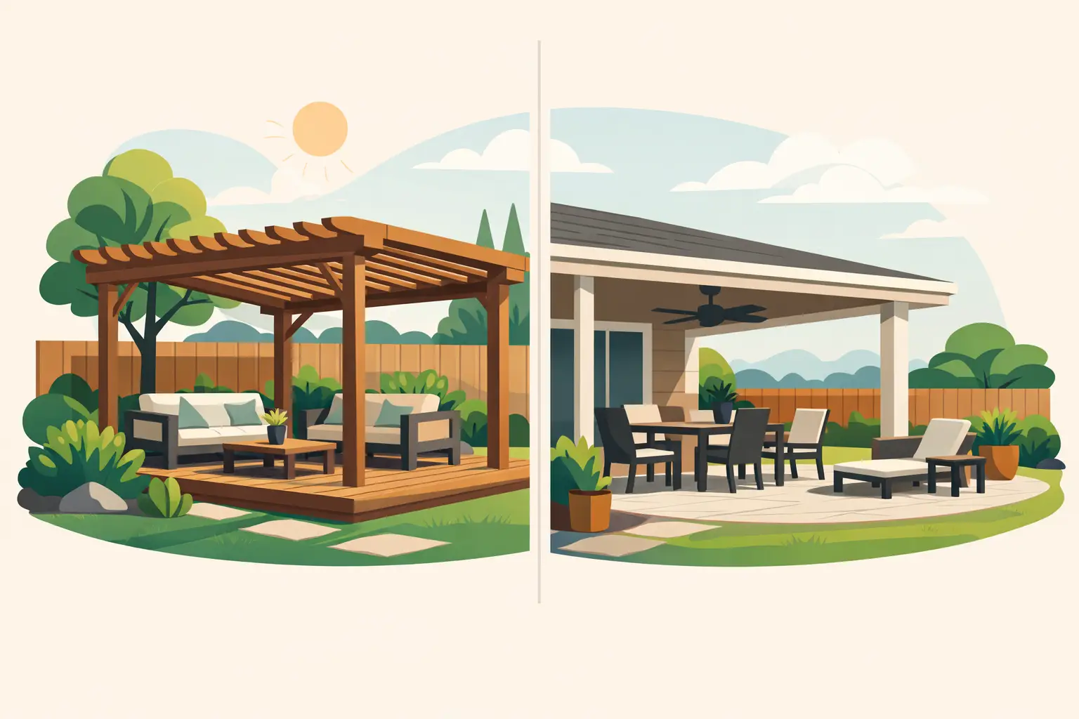 Pergola vs Covered Patio: Which Fits Your Yard?