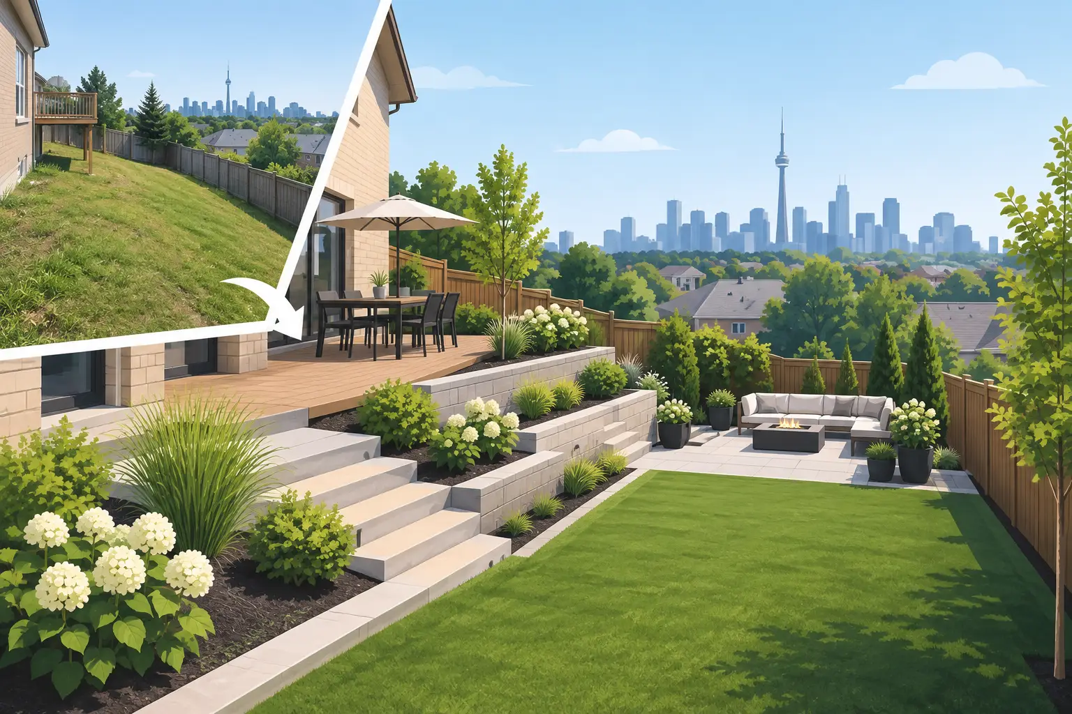 Sloped Yard Redesign Case Study in the GTA